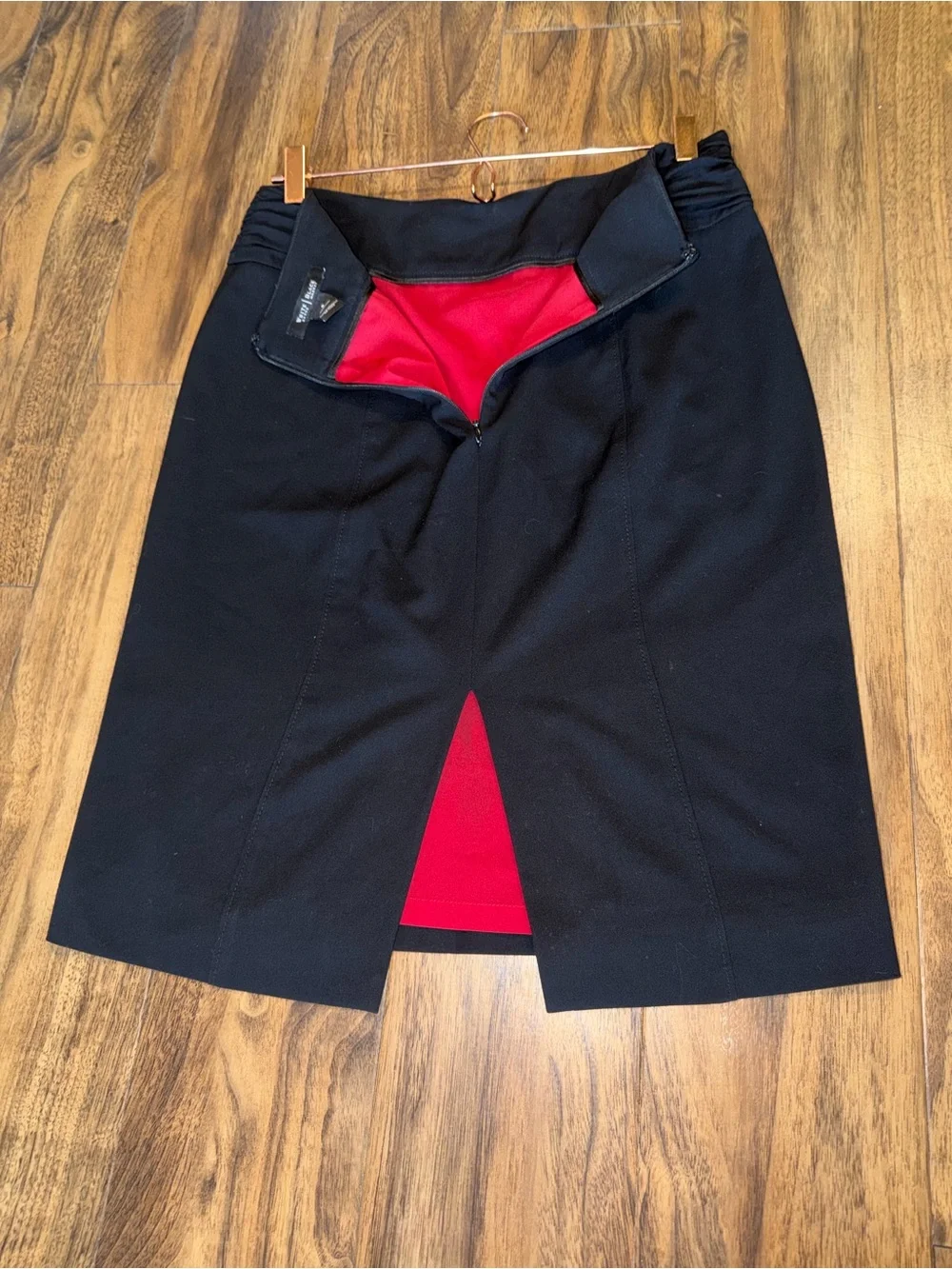 WHBM Black Pencil Skirt with Slit